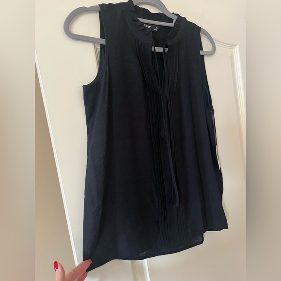 Simply Vera Vera Wang Black Sleeveless Women's Top Rayon Blend size XS - Picture 5 of 13